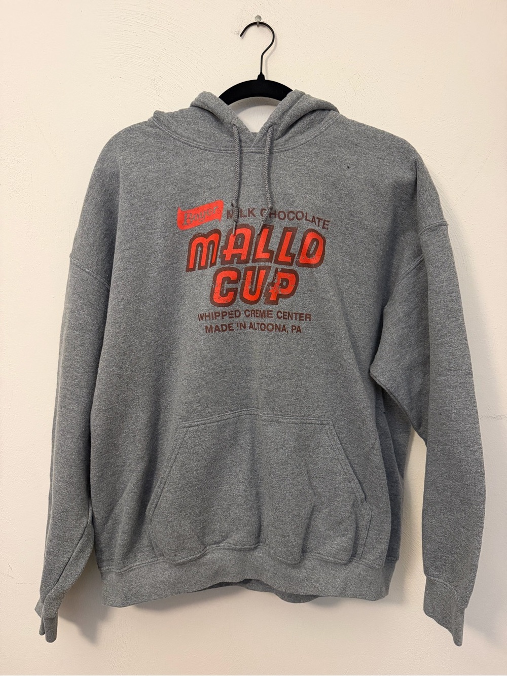 117 - Gildan Gray Hoodie with Orange MALLO CUP Graphic